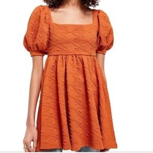 Free People Violet Mini Dress in Burnt Orange